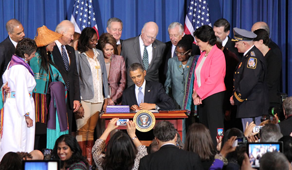 NCAI Members join President Obama and Vice President Biden, Members of Congress, and Advocates to Celebrate Passage of Protections for All Women